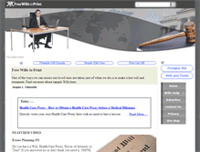 Tablet Screenshot of freewillstoprint.com
